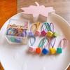 Accesorios para el cabello de dibujos animados para niños, banda de goma de color caramelo para bebé, cuerda para el cabello de color muy elástica, anillo para el cabello que no daña los accesorios para el cabello