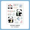 Adesivos fofos de panda para scrapbooks DIY de crianças, adesivos à prova d'água em PET, decoração guka, adesivos para copos de água e telefone, prêmios