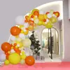 Serie Amarillo-Naranja-Blanco 10 pulgadas 5 pulgadas 12 pulgadas 18 pulgadas Globos Engrosados Serie de Colores Cálidos Mate Redondos Látex Tienda de Cumpleaños