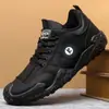 Zapatos Casuales Transpirables de Primavera para Hombre, Zapatos de Trabajo Versátiles Negros, Zapatos Deportivos Ligeros para Exteriores, Calzado de Trabajo