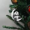 Transfronterizo en stock Luna Mascota Perro Colgante de Navidad Fiesta Navideña Adornos Colgantes Acrílico Adornos Colgantes Planos