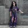 Traje de Otoño para Niñas 2024 Nueva Moda Niñas Estilo Coreano Moderno Cool Cremallera Mezclilla Conjunto de Dos Piezas