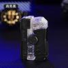 Giroscopio de Descompresión de Punta de Dedo Transparente Encendedor Luminoso Alto Valor de Color Creativo Personalizado Inflable Recto Plegable Encendedor de Cigarrillos