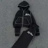 Y2K Retro Americano Costa Oeste Cleanfit Remache Cremallera Personalizada Punk Oscuro Moda Casual Traje Ins