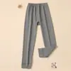 Calça de algodão puro infantil para outono, calça térmica classe A para inverno, perfeita para usar sob uniformes escolares, para meninos e meninas, crianças em idade escolar e mais velhas, calça térmica de algodão, calça de pijama