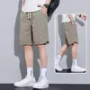 Shorts de Seda de Hielo para Hombre Verano Delgados Sueltos Deportivos de Secado Rápido Malla Pantalones de Playa Marca de Moda Ropa Exterior Casual Pantalones de Cinco Puntos
