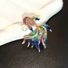 Nova Broche Peixe Dourado de Liga Metálica com Strass Estilo Chinês Nicho de Luxo para Cardigã Casaco Corsage Alfinete de Joia