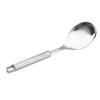 Conjunto Novo de 5 Peças de Aço Inoxidável para Sopa, Mingau e Espátula com Cabo de Aço Liso Resistente ao Calor para Cozinha, Culinária e Fritura Rápida