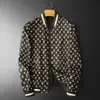 Chaqueta ajustada de estilo coreano 2024 para hombre, chaqueta casual estampada de moda con cuello alto