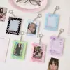Porta-cartão rígido original com bolinhas e estrelas, estojo display para fotos Polaroid 3 polegadas para fãs de ídolos, protetor de cartão pequeno, sleeve para cartão