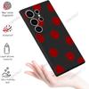 Funda de Teléfono Amazon Rojo Vino con Lunares Grandes Adecuada para Samsung S24U Silicona de Gama Alta S25 Cubierta Completa Anti-Caídas Suave