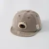 Chapéu de Urso Bordado Fofo para Bebê com Aba Macia, Chapéu de Sol para Bebê de Comércio Exterior Primavera e Verão, Boné Macio e Adorável que Pode Ser Usado em Todas as Estações