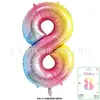 Empaquetado en Tarjeta, Pedido Mínimo de Una Pieza: 40 pulgadas Cielo Estrellado Degradado Decoración de Fiesta de Números Cumpleaños Baby Shower Globos en Stock