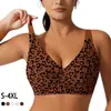 Sujetador sin costuras de cobertura total de talla grande europeo y americano transfronterizo para mujer, push-up y levanta busto, copa fija sin varillas, sujetador cómodo