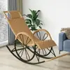 Cadeira de Balanço, Cadeira Reclinável, Cadeira de Rattan para Adultos, Varanda para Pausa do Almoço, Cadeira de Lazer para Casa, Adequada para Dormir, Sala de Estar, Cadeira de Lazer para Idosos