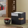 Ouro e prata artesanato de remendo errado cor de contraste bule guloso grande chá Kung Fu xícara de chá presente para casa xícara de chá perfumada