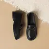 Zapatos Planos Cómodos de Piel de Vaca en Stock, Mocasines Antideslizantes para el Trabajo, Zapatos Slip-On de Suela Suave para Mamá, Compra Transfronteriza