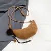 Bolso Croissant Versátil de Moda Retro de Nicho Nuevo 2025 para Mujer, Bolso de Hombro Cruzado Popular de Lujo Ligero