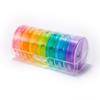 Yi Lu Xiang fábrica asociada venta directa caja de pastillas redonda para comidas de la mañana y la tarde 7 días a la semana 14 compartimentos caja de pastillas envasadas por separado de colores