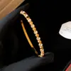 Moda Transfronteriza Europea y Americana Forma de Serpiente de Circonita Pulsera Geométrica Lujo Ligero Sensación de Alta Gama Pulsera Diseño de Nicho Joyería de Mano de Moda para Mujeres