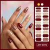 Pó de cebola Zhengxiang 22 adesivos de unha atacado Europeu e Americano Película de esmalte de unha adesivos de unha cor sólida estilo simples adesivos de unha de comércio exterior