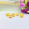Cuentas redondas sueltas de latón dorado y arena de Vietnam, chapadas en oro, de 8 a 10 mm, esmeriladas, accesorios de joyería al por mayor
