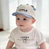 Chapéus de Bebê Primavera e Outono Novo Estilo Fofos e Super Adoráveis Bonés de Baseball com Aba Macia para Meninas Pequenas e Meninos Recém-Nascidos
