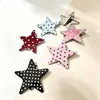 Pinza para el pelo de estrella de 5 cm para mujer, accesorio para el pelo de pentagrama de lunares estilo coreano dopamina, clip lindo y juguetón para el flequillo, adorno para el pelo