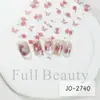 Adesivos de Unhas Artísticas Novos Transfronteiriços Flor Borboleta Desejo Puro Rosa Azul Flor Borboleta Pintada à Mão Doces Adesivos de Unhas Atacado