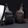 Bolsa de Peito Masculina Transfronteiriça em Couro Genuíno Bolsa de Peito Masculina para Esportes ao Ar Livre Bolsa de Viagem Casual Leve Bolsa Tiracolo Leve