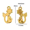 Acero Inoxidable Oro 18K Flor Corazón Cabeza de Toro Cangrejo Colgante DIY Collar Pulsera Colgante Accesorios Básicos Mayoreo