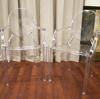 Silla de Comedor Escandinava Silla Ghost Popular Ins Hogar Taburete de Cristal Maquillaje Silla de Vestir Silla Acrílica Simple Transparente
