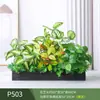 Paisagismo com Plantas Verdes Simulação Floreira Divisória de Piso Arte Floral de Chão Paisagem de Plantas Combinação de Floreira Flor Artificial em Vaso Bonsai Decoração