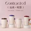 Taza de café octogonal de acero inoxidable 316 nueva, regalo de empresa, taza acompañante, doble vacío, cuerda para colgar, termo portátil