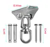 Gancho rotativo de aço inoxidável 304 com rolamento de carga, placa de fixação para rede, fivela de fixação para cadeira suspensa de saco de pancadas, acessórios para balanço