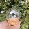 Suministro directo de fábrica flor eterna cubierta de vidrio DIY arcilla arcilla blanda fieltro de lana hecho a mano micro-paisaje cubierta de polvo de vidrio