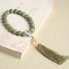 Pulseira de Raiz de Bodhi Jade Branco Degradê de Mão com Franja de Borla Anel Corrente Pulseira Wen Brinquedo Masculino Placa de Contas de Bodhi Brinquedo Bodhi Crianças