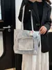 Mochila Versátil Simple de Gran Capacidad Estilo Universitario para Mujer Bolso de Hombro Transparente Bolso Cruzado Bolso para el Dolor Mochila de Doble Uso