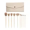 Set de Brochas de Maquillaje Cangzhou Zero Degree de 10 Piezas para Venta Transfronteriza, Sombras de Ojos, Polvos Sueltos, Rubor, Pinceles para Sombra de Ojos y Nariz, Herramientas de Belleza para Principiantes