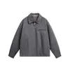 Chaqueta Administrativa para Viajes Diarios con Decoración de Cremallera Otoño Nuevo Sencilla de Color Sólido Cálida con Felpa Holgada Informal Cardigan Ropa de Abrigo