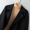 2026 Nuevo Abrigo de Lana de Doble Cara 10% Cachemir para Hombre Largo Hasta la Rodilla de Gama Alta Otoño/Invierno Cuello de Traje