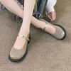 Sapatos Mary Jane Retrô com Salto Bloco e Bico Redondo para Mulheres, Novo Modelo de Verão, Mocassins Versáteis para Combinar com Saias