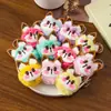 Chaveiro de Gato de Pelúcia com Sino Ins Pingente Fofo para Bolsa Boneca Brinquedo Decoração de Mochila de Estudante Pequeno Presente