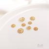 Pulseras Rellenas de Oro de 18K, Pulseras Tori, Accesorios para Joyería DIY, Accesorios, Collares, Separadores, Topes de Flor de Oro Blanco, Separadores con Cuentas