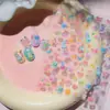 Pegatinas para Uñas de Verano de Oso Dulce y Suave, Caramelo Brillante en Papel, Pegatinas para Uñas de Chica Linda