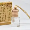 Frasco Cilíndrico de Madeira de Lótus com Tampa de 5 Fios e 13 Fios 8ml Frasco Vazio para Aromatizador de Carro Pingente para Pendurar no Carro Personalização Fabricante Pingente Atacado
