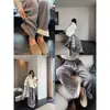 2724 # Superniniyy Pantalones de Pierna Larga Compuestos de Terciopelo con Tacto de Yogur Cremoso Terciopelo Casual Perezoso de Pierna Ancha