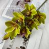 Artificial cymbidium flor high-end 3D filme de impressão 6-cabeça grande Huilan arranjo de flores do casamento decoração casa flor falsa macia