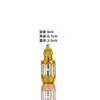 Nueva Botella de Aceite Esencial Electrochapada de Oriente Medio con Patrón Estampado en Oro, Botella Rodante para Aceite Esencial, Botella de Vidrio Portátil para Viaje Estampada en Oro