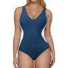 Nuevo Bikini Dividido Europeo y Americano Femenino Sexy Chica Caliente Bikini Cuello en V Combinación de Colores Delgado Bikini Transfronterizo de Amazon